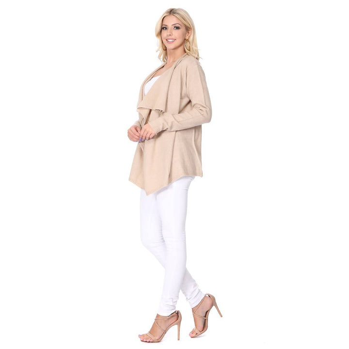 Draped Sweater Cardigan MK8218: MAUVE / M