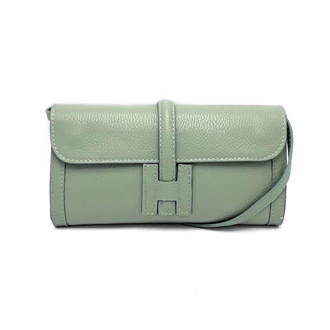 Leather clutch bag, Made in Italy, 112532: Blk