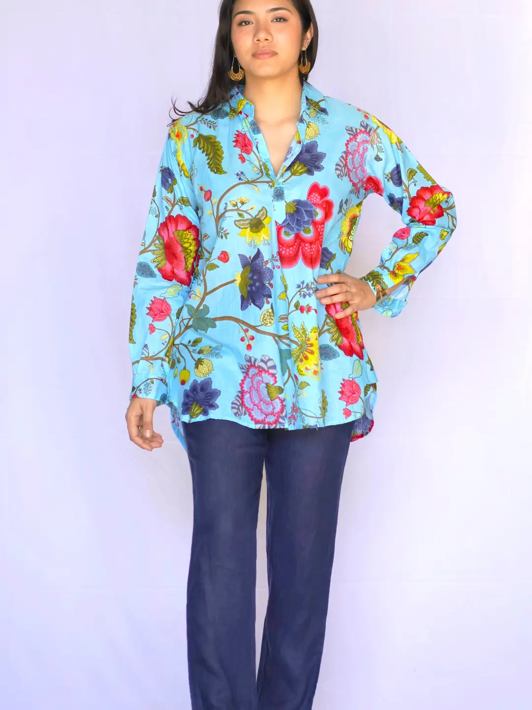 Anoushka Top: Periwinkle / L