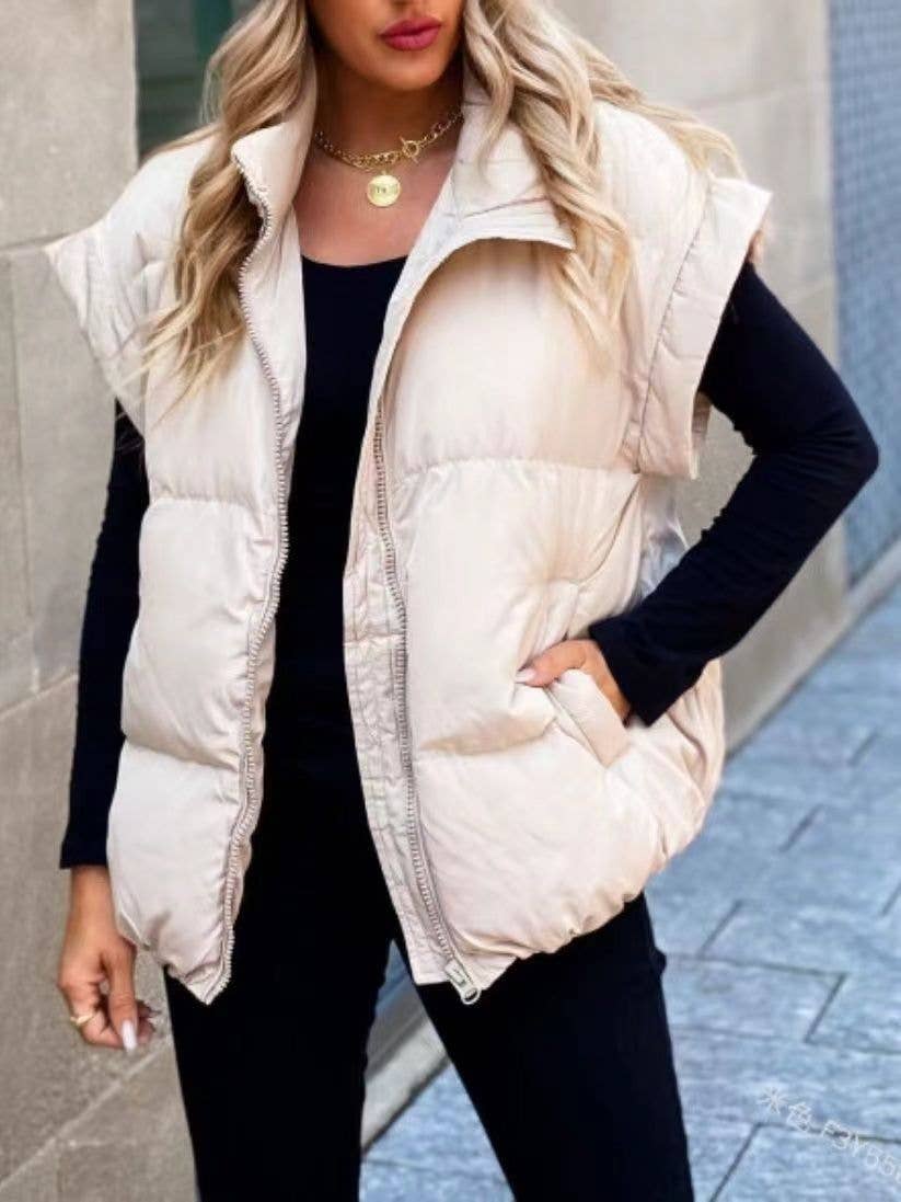 Puffer vest: Black / L