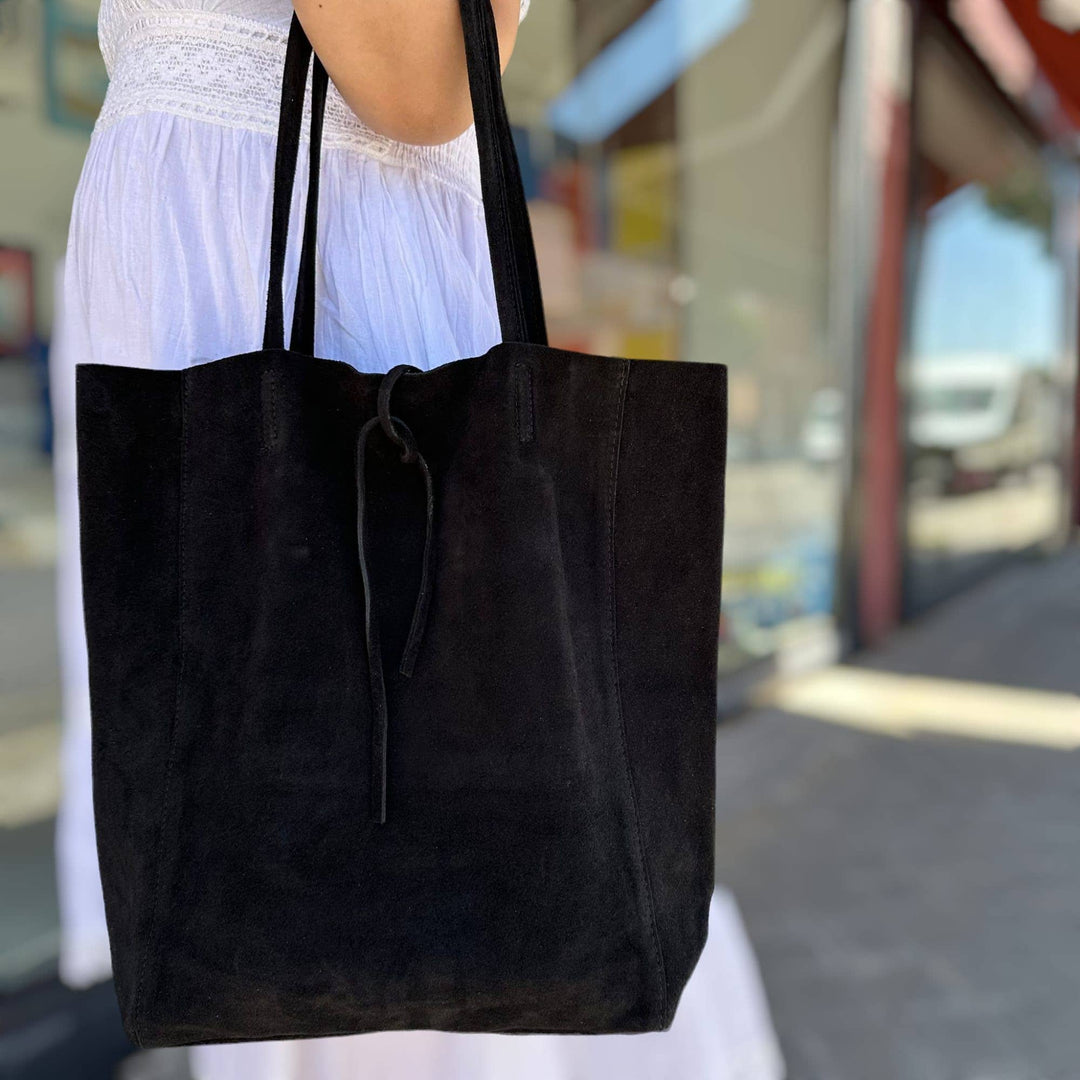 Italian Leather Bag Suede:Toupe