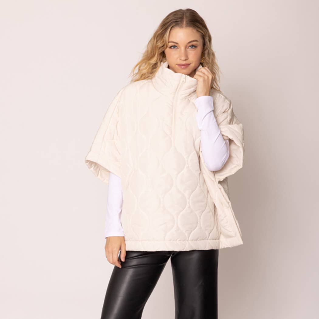 QUILT JKT/ONE SZ CHARC