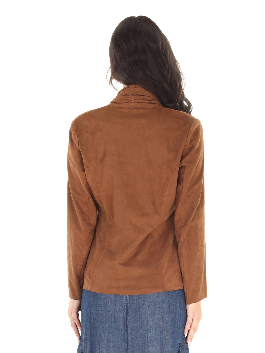 Tie Front Jacket: Chocolate / L