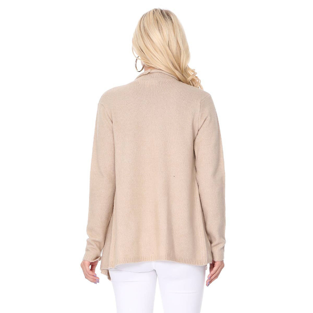 Draped Sweater Cardigan MK8218: MAUVE / M