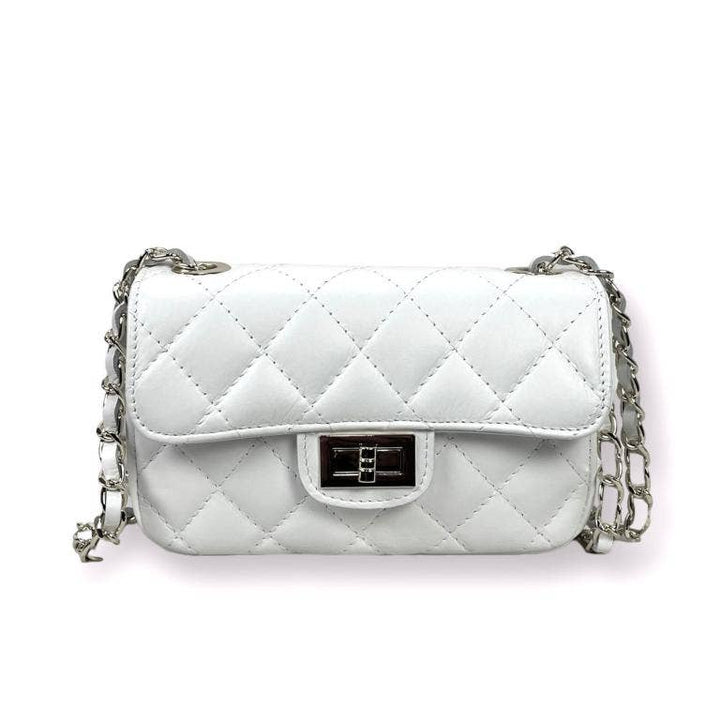 Italian leather Bag: Navy blue