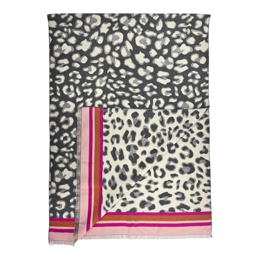 Leopard cashmere blend: Red
