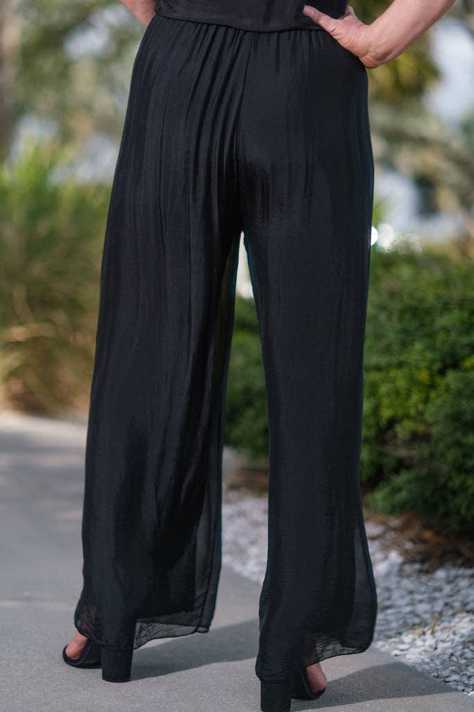 Roxy Silk Straight Leg Pant Orchid