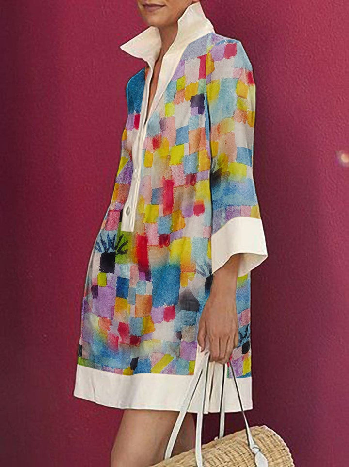 Shirt Dress: COLORFUL / L