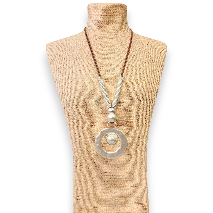 Bijoux Envie Statement Jewelry - Chunky Boho Western Pearl Pendant Necklace | Coastal Cowgirl