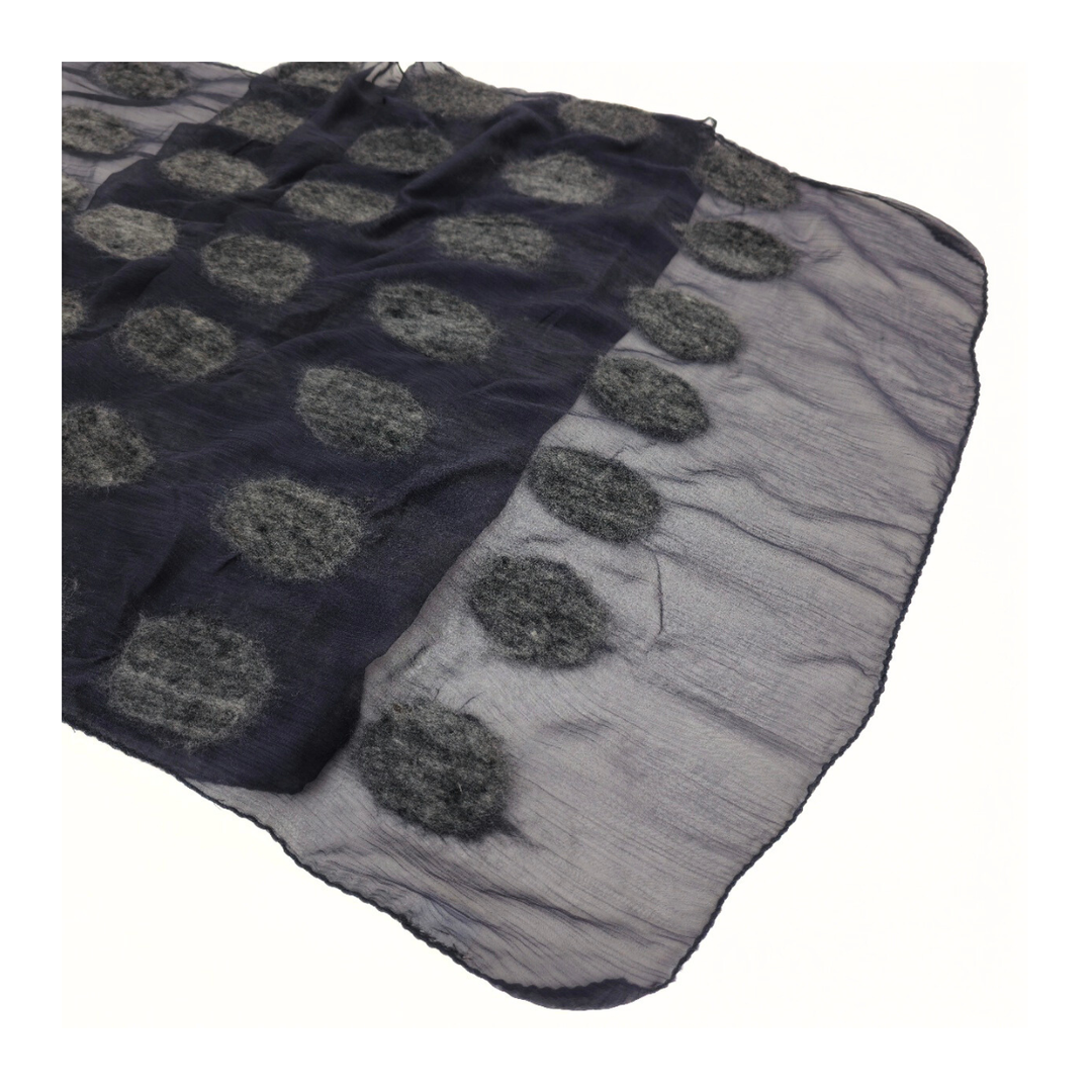 Polka Dotted Felt Soft Scarf