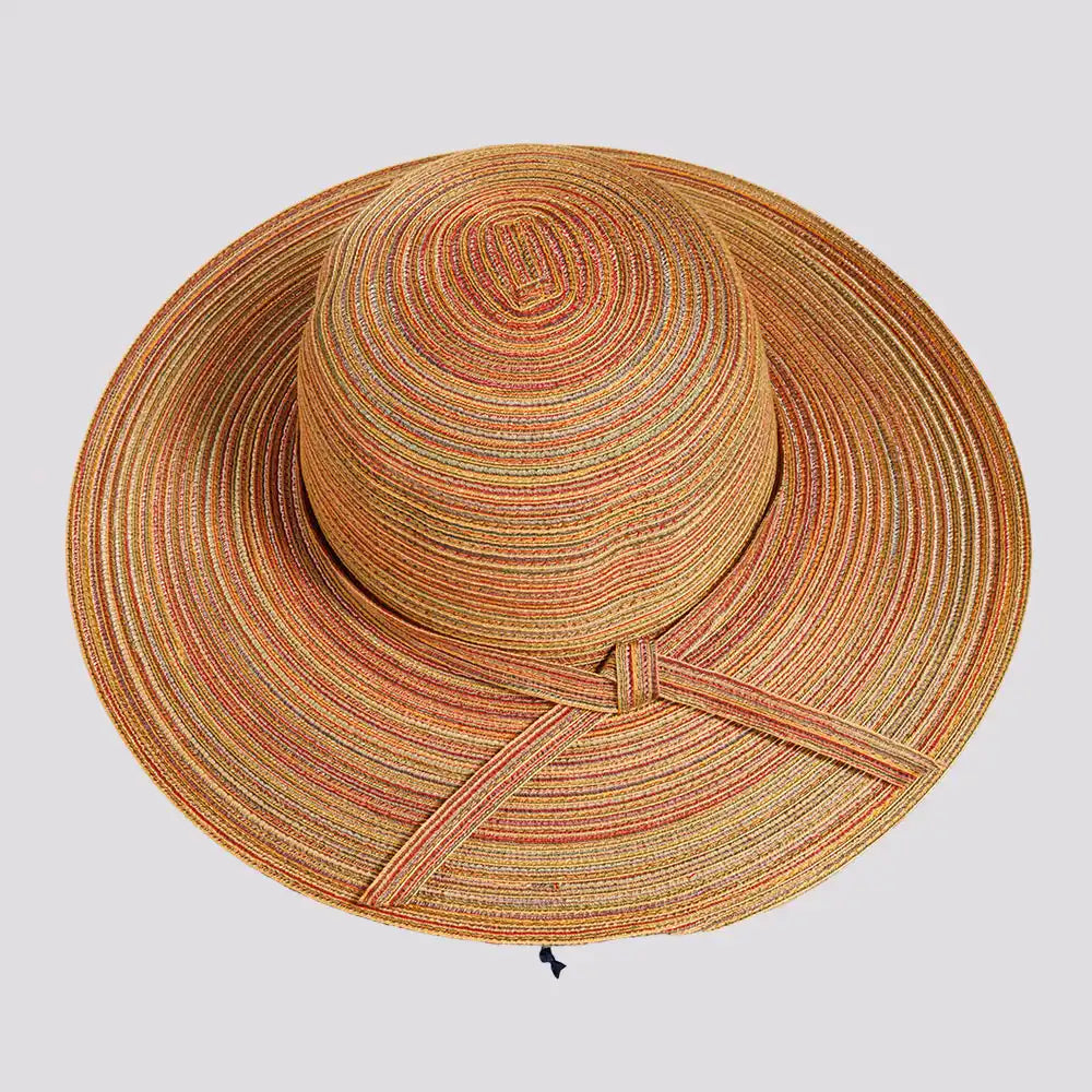 Wide Brim Straw Sun Hat: Spice
