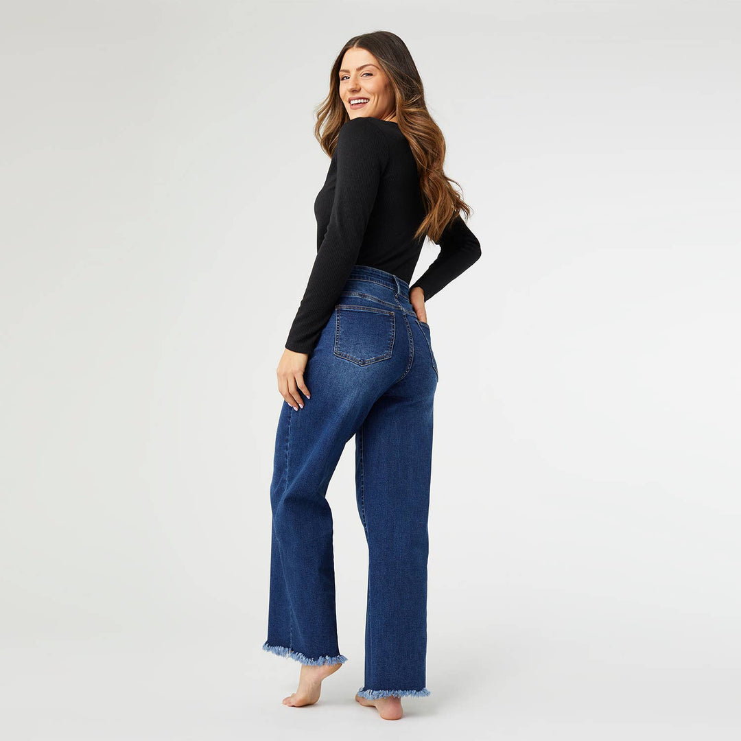 Wide Leg: M / Dark Denim