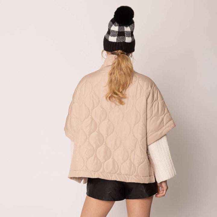 Quilted Cape Poncho Jacket : BGE / O/S