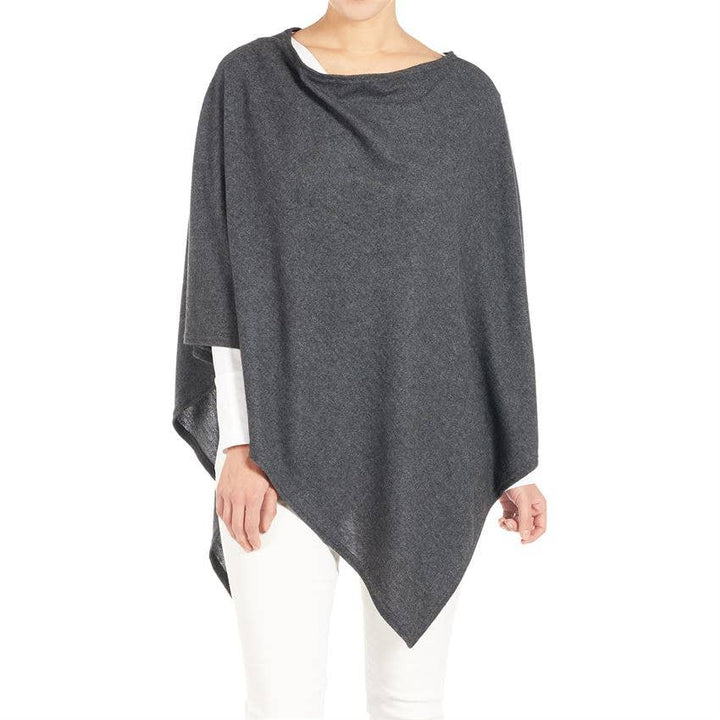 Brushed Poncho: Charcoal / O/S