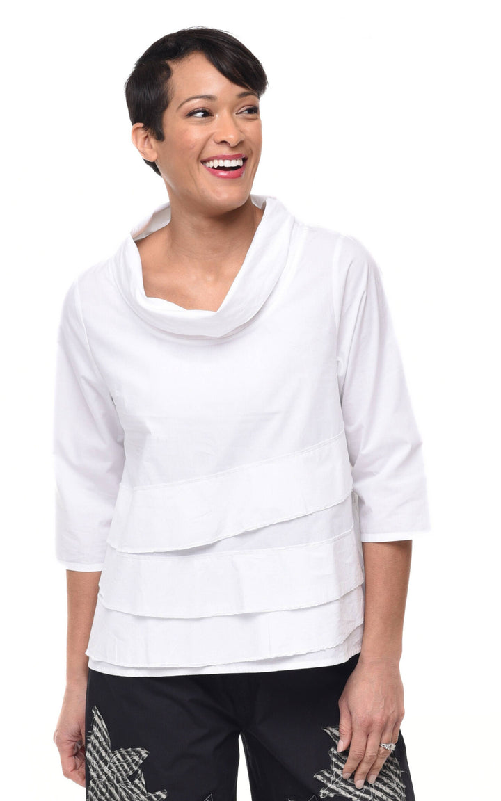 Tulip Clothing - CV1125 Luana Top in White*: XL