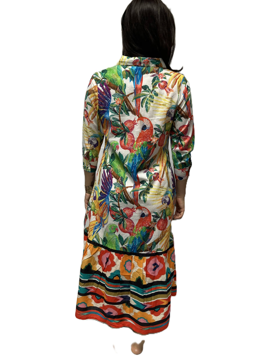 Shirt Dress-Multi: M