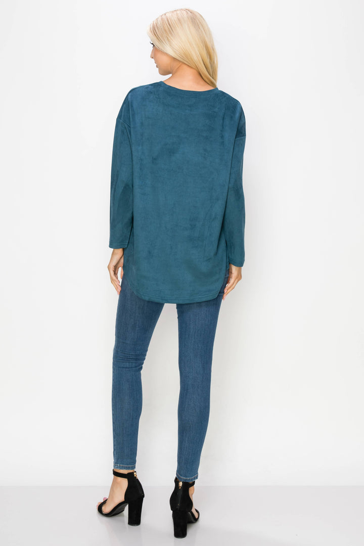 Adi Stretch Suede Top: BLACK / M / A5418