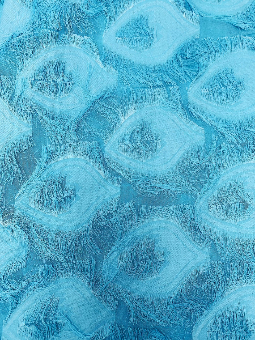 Elegant 3D Feather Fringe Eyelash Kimono/Cover-Up: Purple
