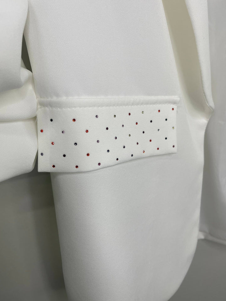 Blazer, Ruched White, Butterfly: Small