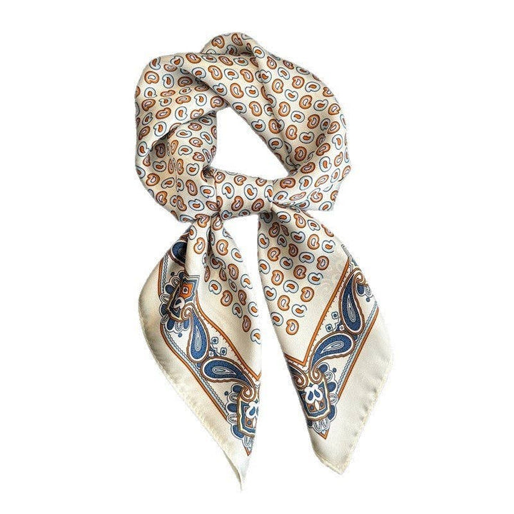 Sheer Trend - Fashion Print Square Scarf: MING BLUE