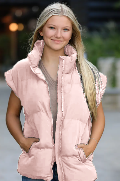 Puffer vest: Black / M