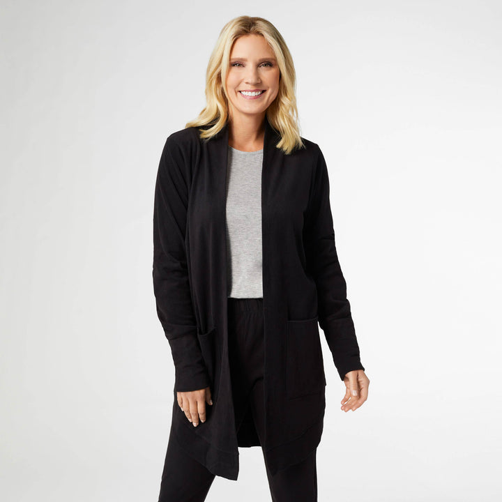All Day Pocket Cardigan: Black / L/XL