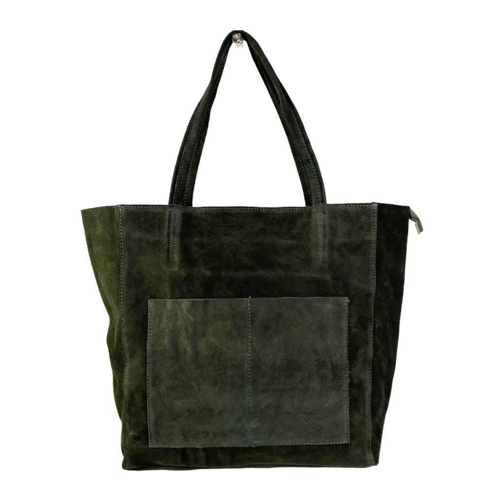 Premium Italian Leather Bag: Black