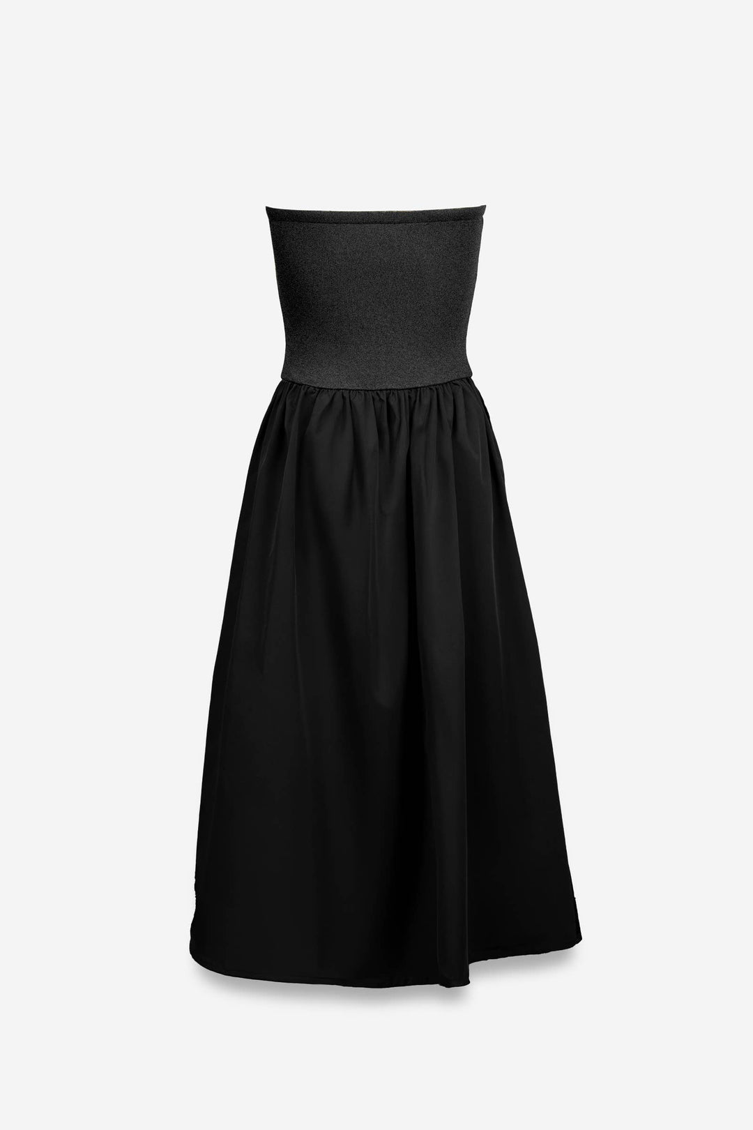 Strapless Maxi Dress: Black / L