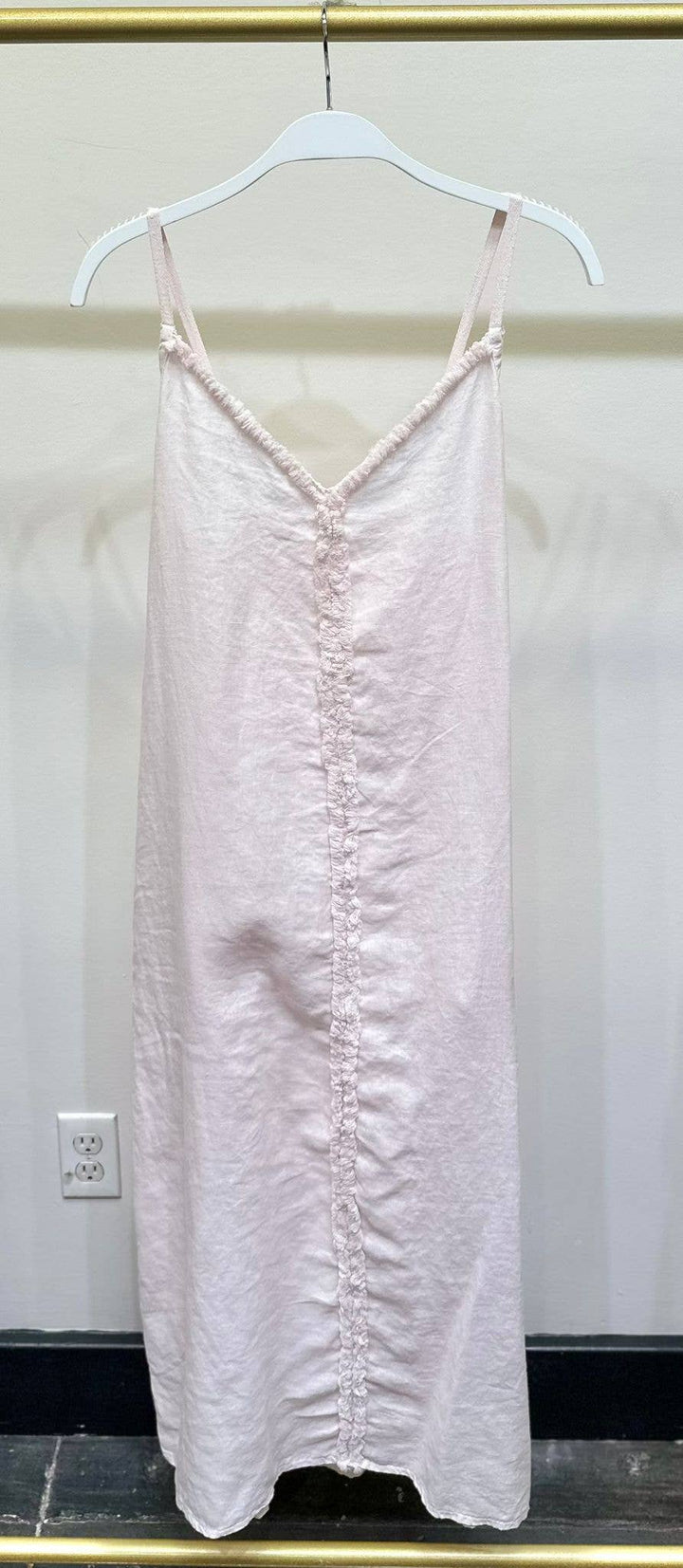 RAW EDGE MAXI DRESS: White / M