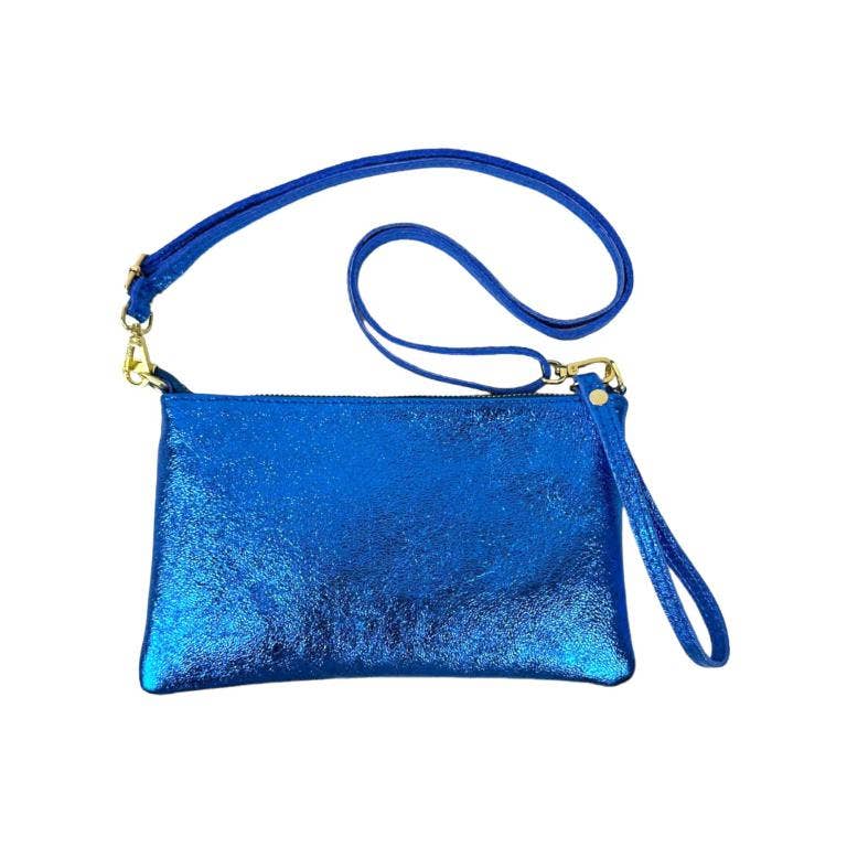 Leather Bag with Shiny: Gold