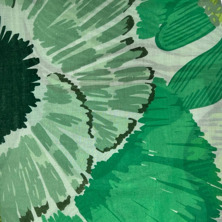 Big flower printed scarf: Mocca