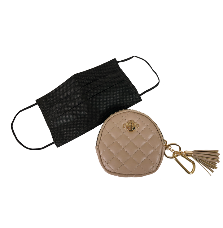 Small  Holder - Tan Quilted