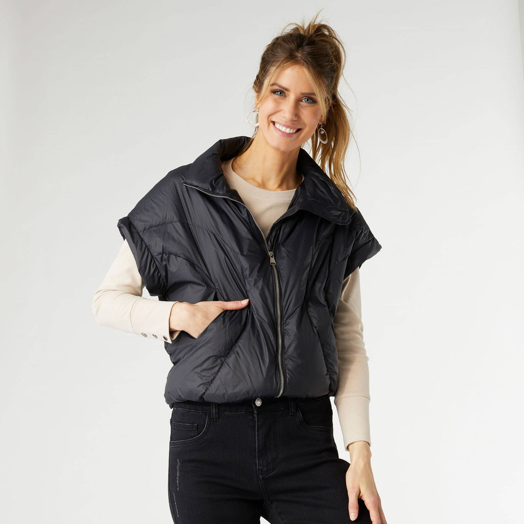 Puffer Vest: Dusty Sage / S/M