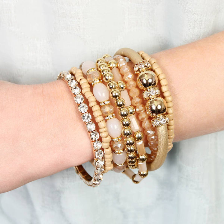 MULTI LINE BRACELET: NATURAL