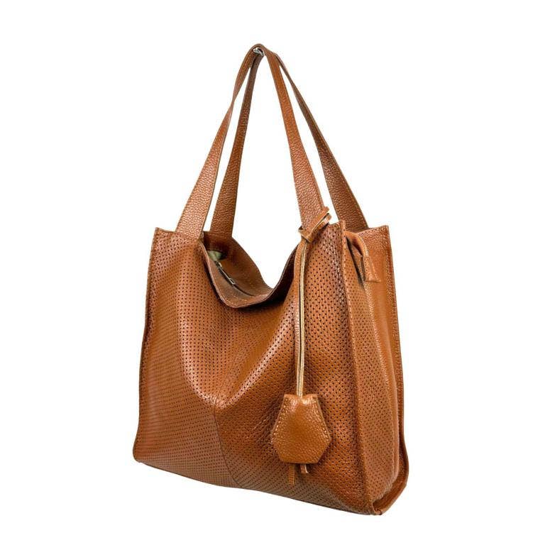 Leather Shopper Bag : Yellow