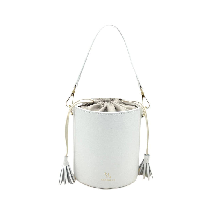 Leather bucket bag, Made in Italy, 112613: Camel