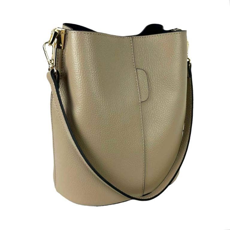 High Quality Italian Leather Shoulder Bag: Yellow