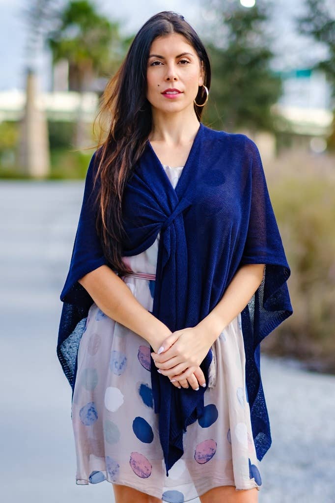 Aliya Cotton Wrap (W108): Black