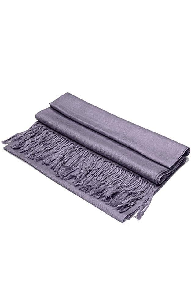 Mid Gray Color Fashion Pashmina Shawl Scarf