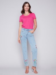 C5508 FLORAL EMBROID JEAN