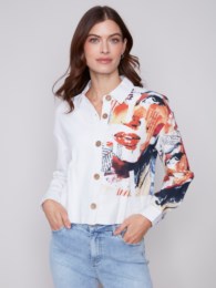 FACE PRINT LINEN JKT C6303