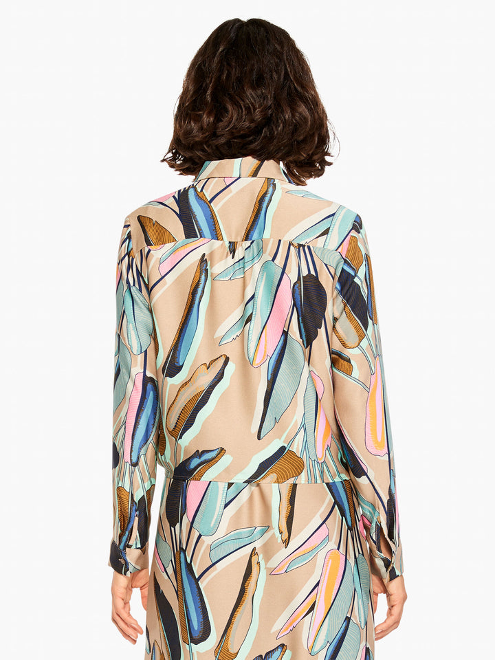 Leaf Tie Front Blouse M231634