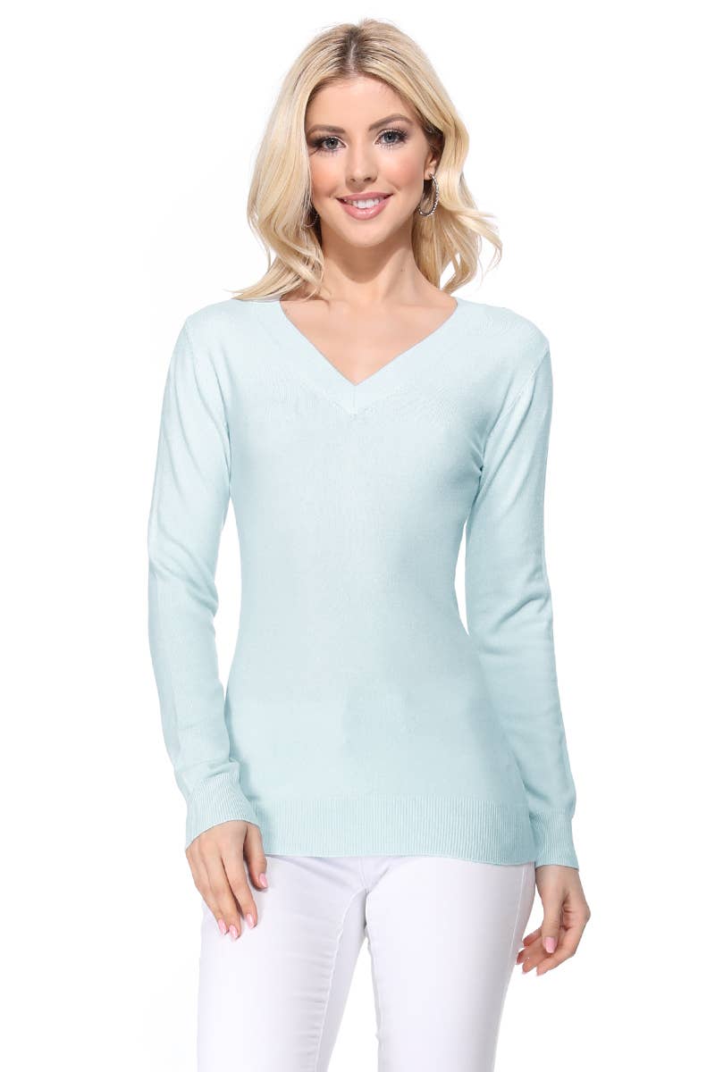 V-Neck Soft Sweater MK5501: NAVY / M