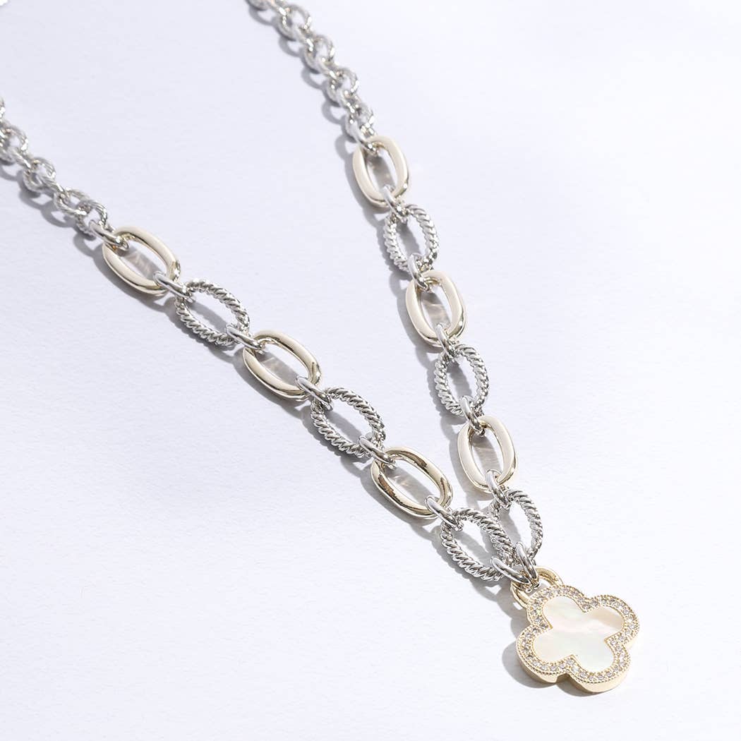 Clover Mop Gold Link Necklace: