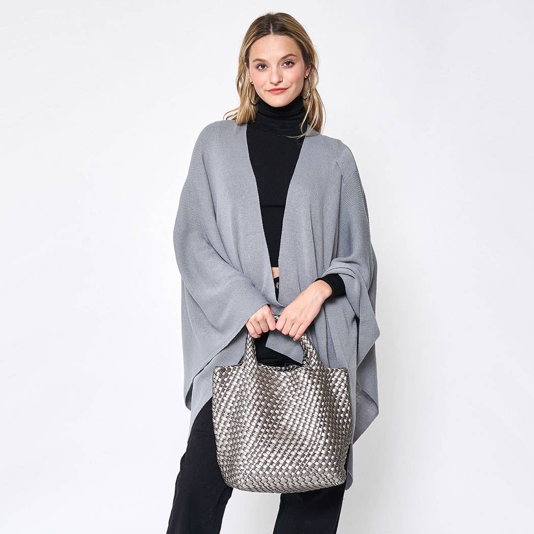 Ruana with Shoulder Strap: IVY