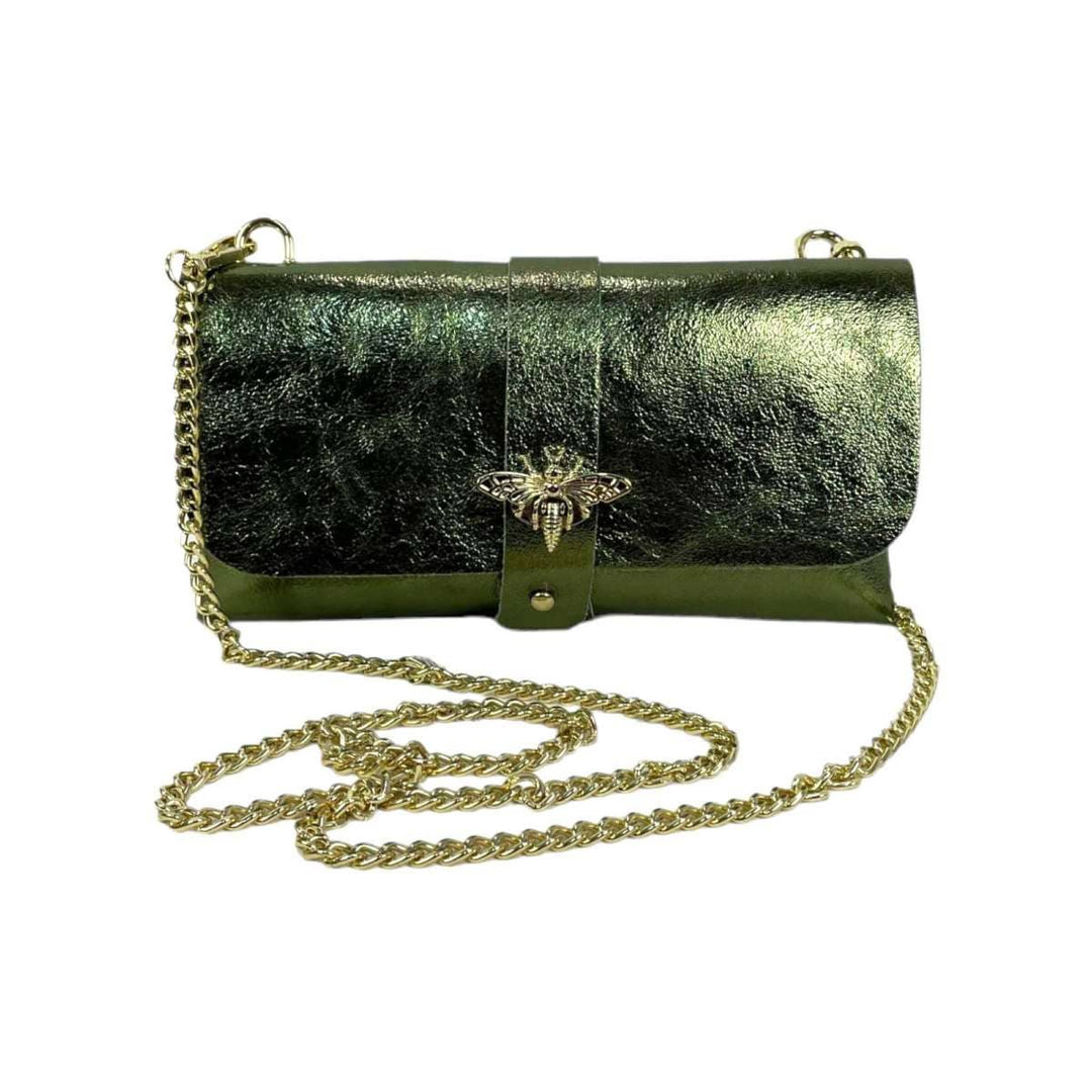 Italian Leather : Olive green