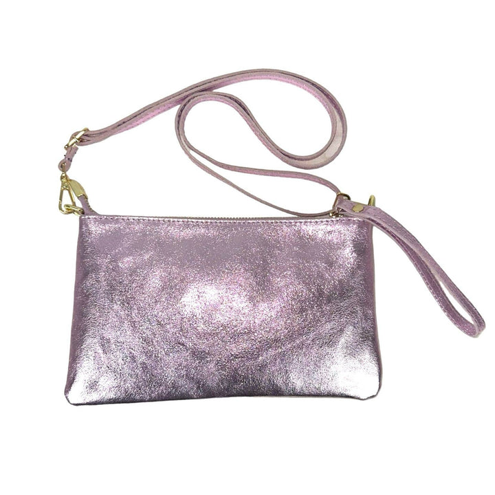 Leather Bag with Shiny: Gold