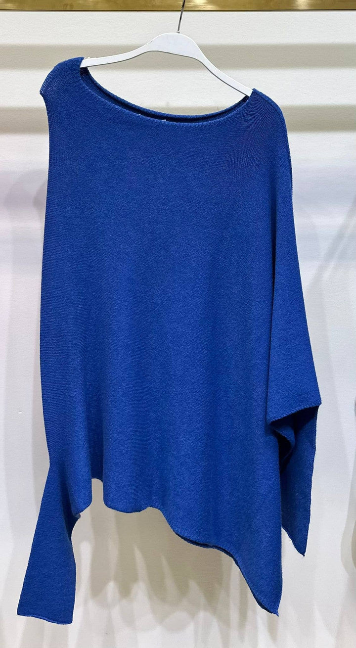 ASYMMETRICAL SWEATERCobalt Blue M/L