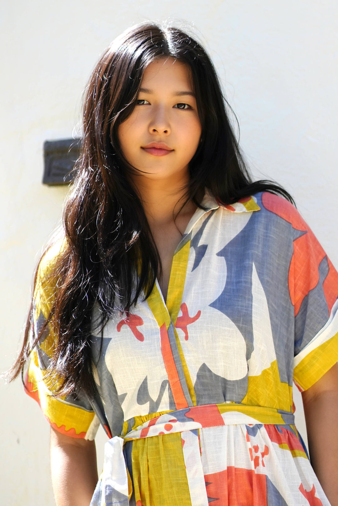 Abstract Print Dress Multi:X-Large
