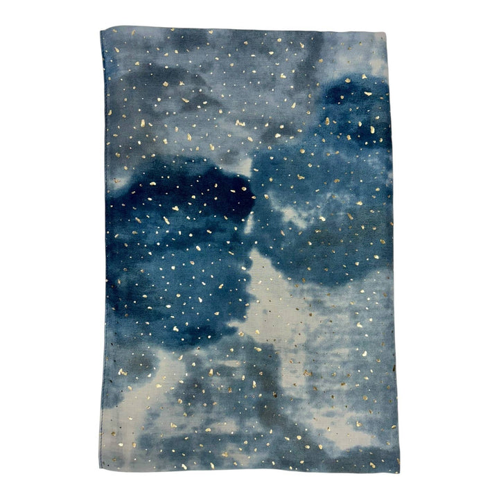 Smoke Marble Mist Scarf: Black